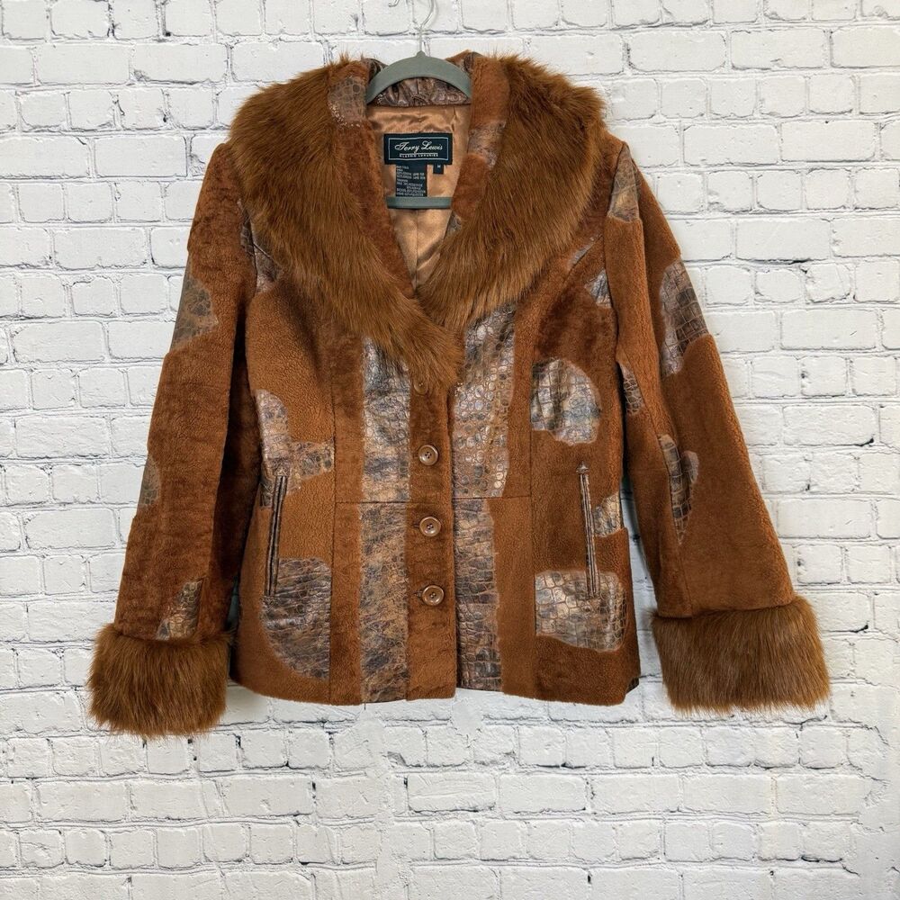 Vintage Terry Lewis Penny Lane Jacket Genuine Lamb Fur Lamb Skin M Old Money